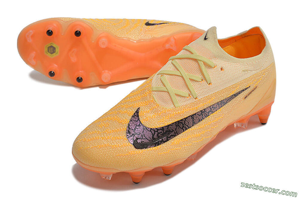 Nike Phantom GX Elite Link Pro SG Low-Tops Soccer Cleats - Orange/Pink/Black 3