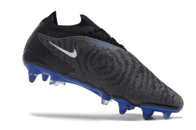 Nike Phantom GX Elite Link Pro SG Low-Tops Soccer Cleats - Black/Grey/Blue