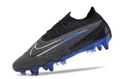 Nike Phantom GX Elite Link Pro SG Low-Tops Soccer Cleats - Black/Grey/Blue