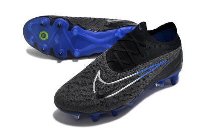 Nike Phantom GX Elite Link Pro SG Low-Tops Soccer Cleats - Black/Grey/Blue