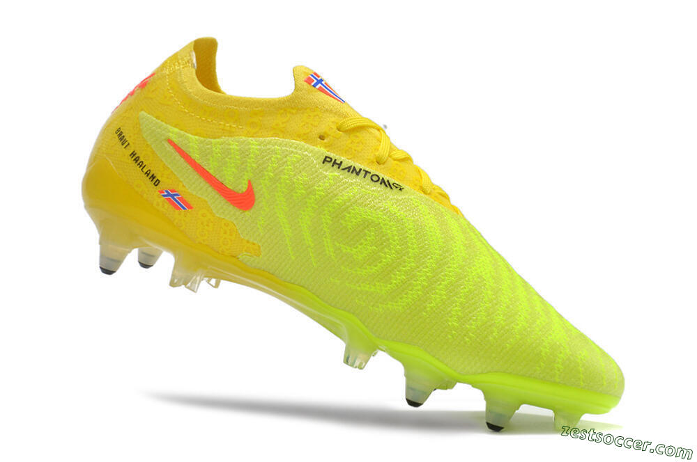Nike Phantom GX Elite Link Pro SG Low-Tops Soccer Cleats - Yellow/Green/Black/White 4