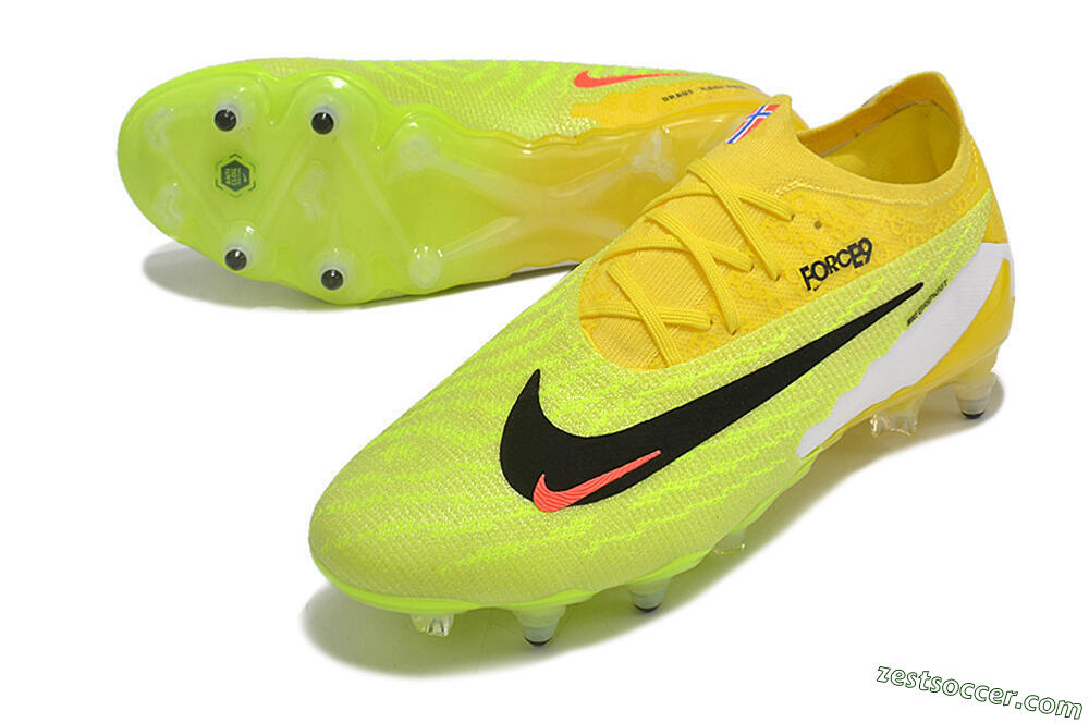 Nike Phantom GX Elite Link Pro SG Low-Tops Soccer Cleats - Yellow/Green/Black/White 3
