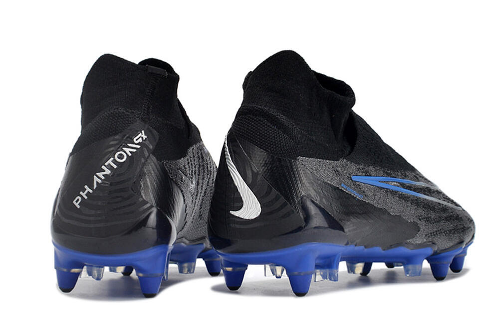 Nike Phantom GX Elite DF Link Pro SG High-Tops Soccer Cleats - Black/Grey/Blue 6