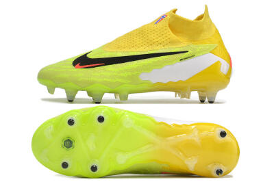 Nike Phantom GX Elite DF Link Pro SG High-Tops Soccer Cleats - Yellow/Green/Black/White