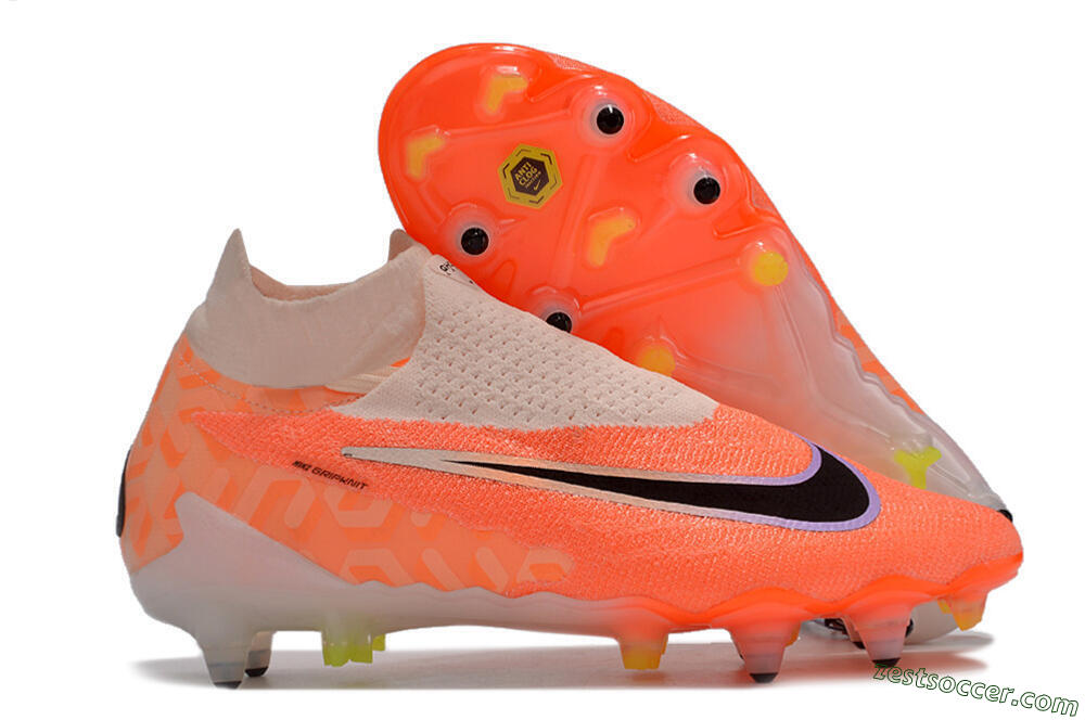 Nike Phantom GX Elite DF Link Pro SG High-Tops Soccer Cleats - Pink/Black/Purple 0
