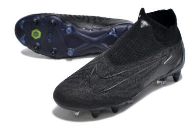 Nike Phantom GX Elite DF Link Pro SG High-Tops Soccer Cleats - Black/Blue