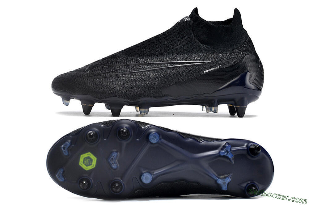 Nike Phantom GX Elite DF Link Pro SG High-Tops Soccer Cleats - Black/Blue 1