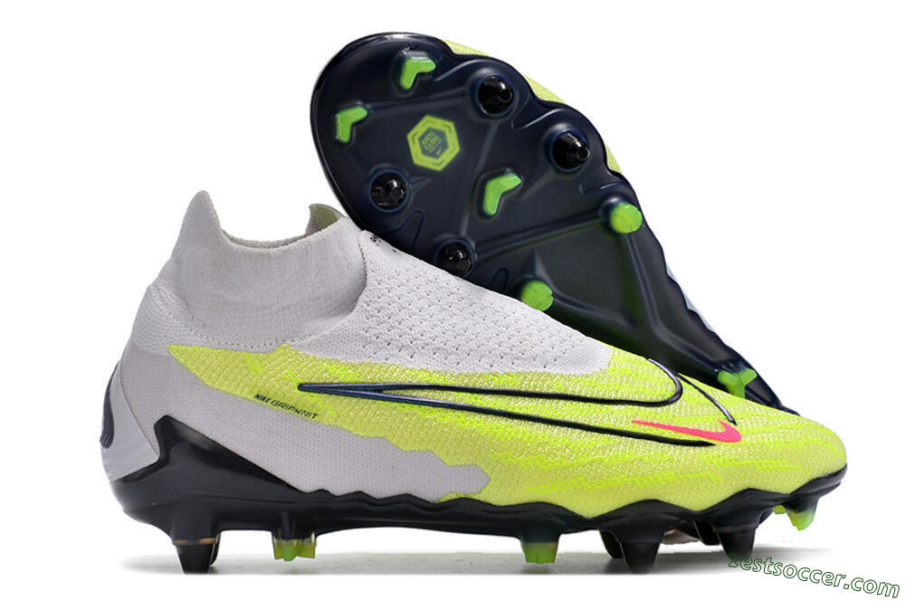 Nike Phantom GX Elite DF Link Pro SG High-Tops Soccer Cleats - White/Green/Black 0