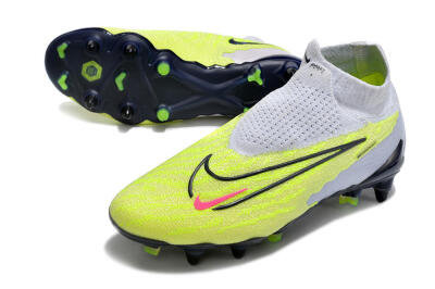Nike Phantom GX Elite DF Link Pro SG High-Tops Soccer Cleats - White/Green/Black