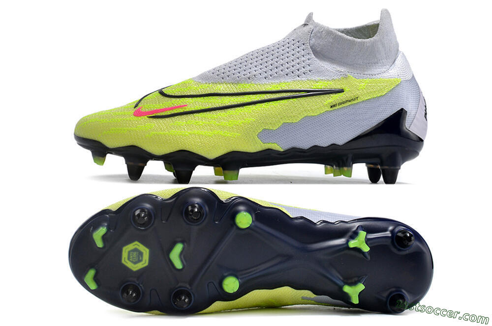 Nike Phantom GX Elite DF Link Pro SG High-Tops Soccer Cleats - White/Green/Black 1