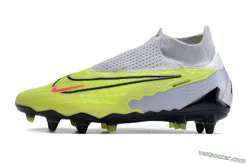 Nike Phantom GX Elite DF Link Pro SG High-Tops Soccer Cleats - White/Green/Black 2