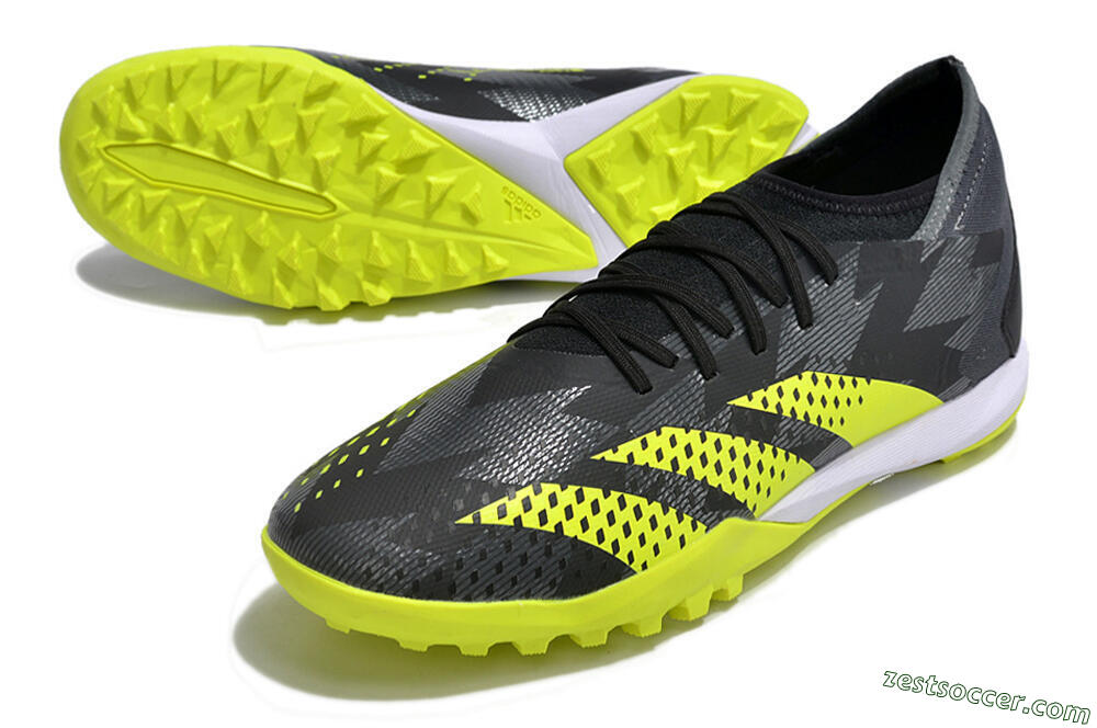 Adidas Predator Accuracy.3 TF Low-Tops Soccer Shoes - Black/Green/White 3