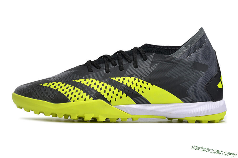 Adidas Predator Accuracy.3 TF Low-Tops Soccer Shoes - Black/Green/White 2
