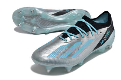 Adidas X Speedportal.1 SG Low-Tops Soccer Cleats - Silver/Black/Blue