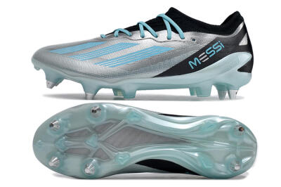 Adidas X Speedportal.1 SG Low-Tops Soccer Cleats - Silver/Black/Blue