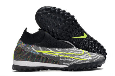 Nike Phantom GX Elite DF Link TF High-Tops Soccer Shoes - Grey/Rainbow