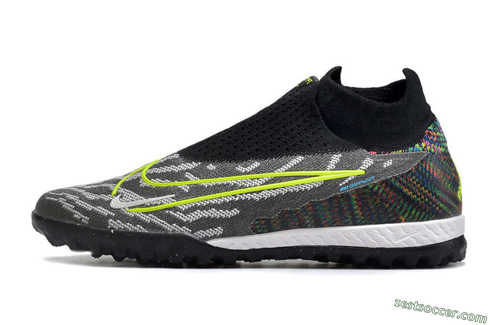 Nike Phantom GX Elite DF Link TF High-Tops Soccer Shoes - Grey/Rainbow 2