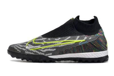 Nike Phantom GX Elite DF Link TF High-Tops Soccer Shoes - Grey/Rainbow