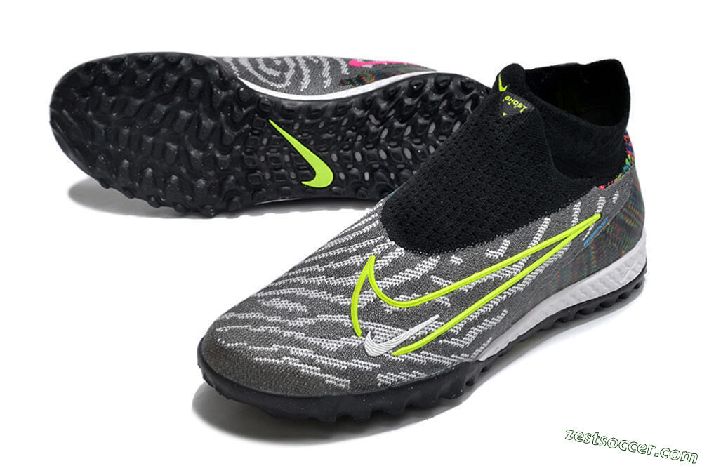 Nike Phantom GX Elite DF Link TF High-Tops Soccer Shoes - Grey/Rainbow 3
