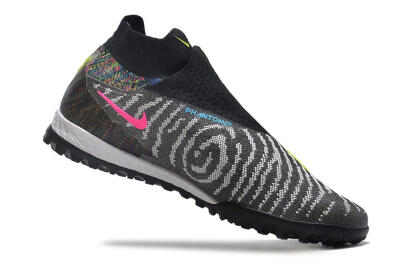 Nike Phantom GX Elite DF Link TF High-Tops Soccer Shoes - Grey/Rainbow