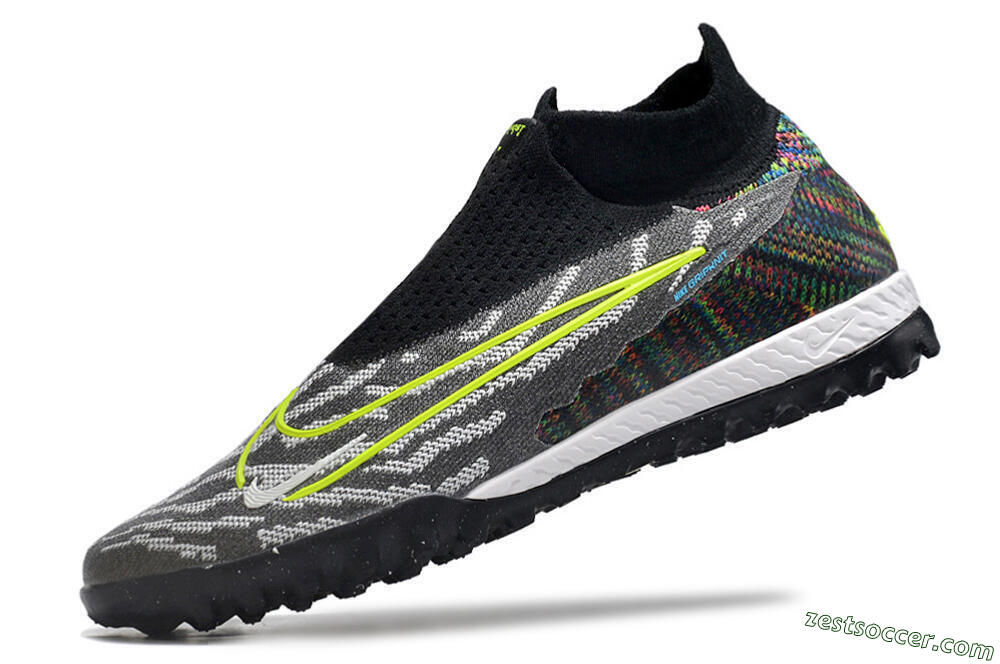 Nike Phantom GX Elite DF Link TF High-Tops Soccer Shoes - Grey/Rainbow 5