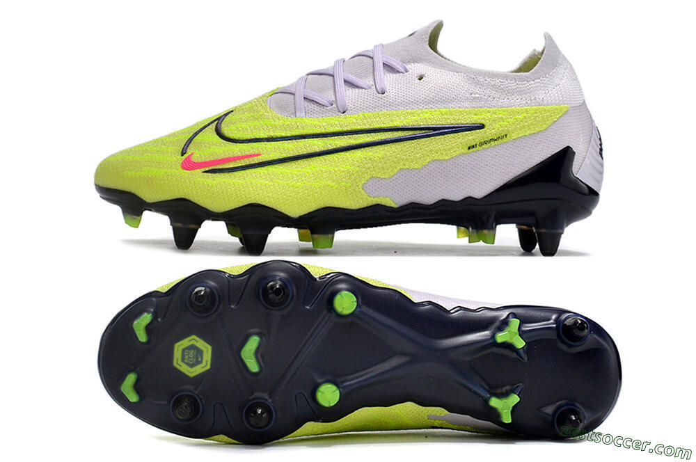 Nike Phantom GX Elite SG Low-Tops Soccer Cleats - Grey/Yellow/Black 1