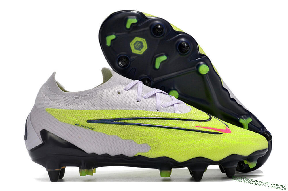 Nike Phantom GX Elite SG Low-Tops Soccer Cleats - Grey/Yellow/Black 0