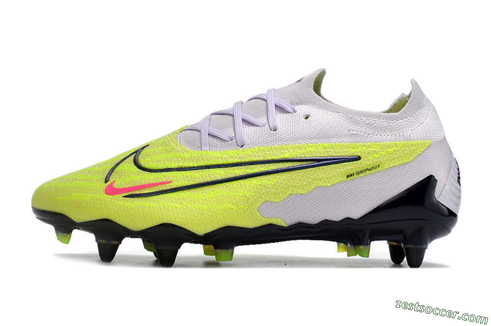 Nike Phantom GX Elite SG Low-Tops Soccer Cleats - Grey/Yellow/Black 2