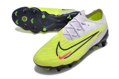 Nike Phantom GX Elite SG Low-Tops Soccer Cleats - Grey/Yellow/Black