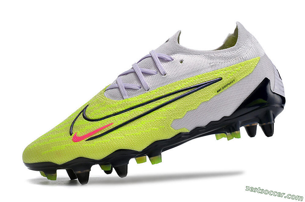 Nike Phantom GX Elite SG Low-Tops Soccer Cleats - Grey/Yellow/Black 5