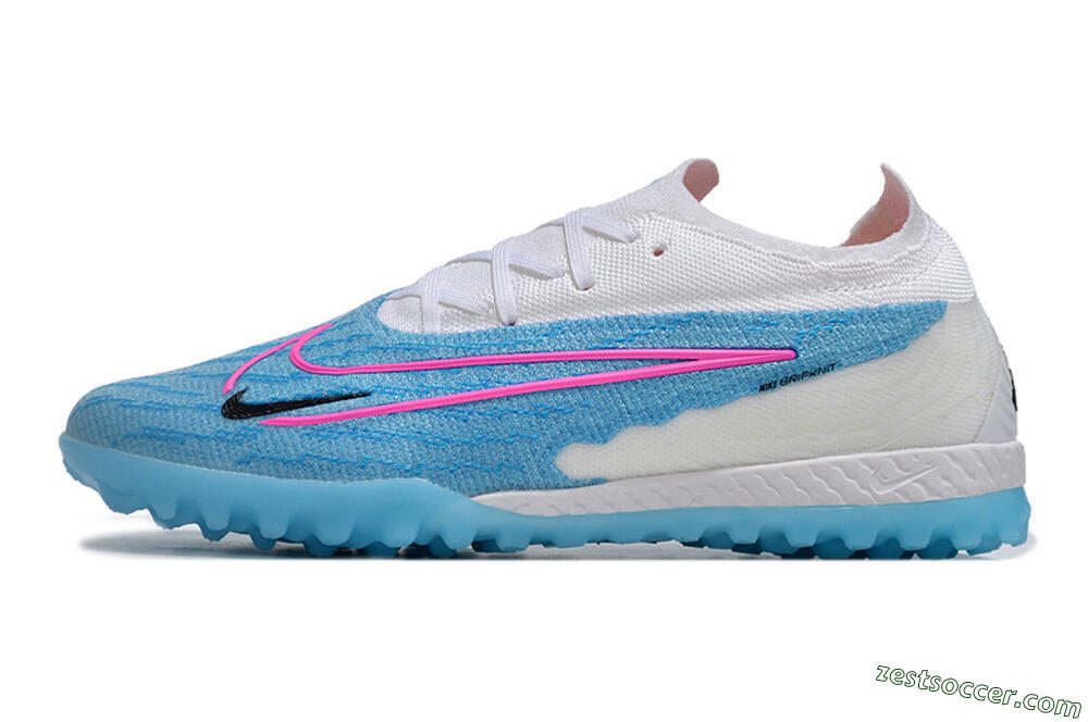 Nike Phantom GX Elite TF Low-Tops Soccer Shoes - Blue/White/Pink 2