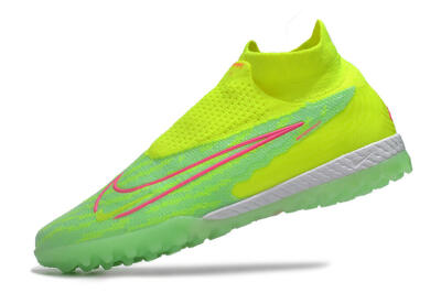 Nike Phantom GX Elite DF Link TF High-Tops Soccer Shoes - Green/Pink/White