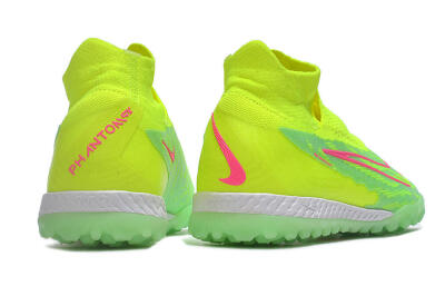 Nike Phantom GX Elite DF Link TF High-Tops Soccer Shoes - Green/Pink/White