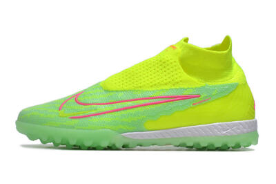 Nike Phantom GX Elite DF Link TF High-Tops Soccer Shoes - Green/Pink/White