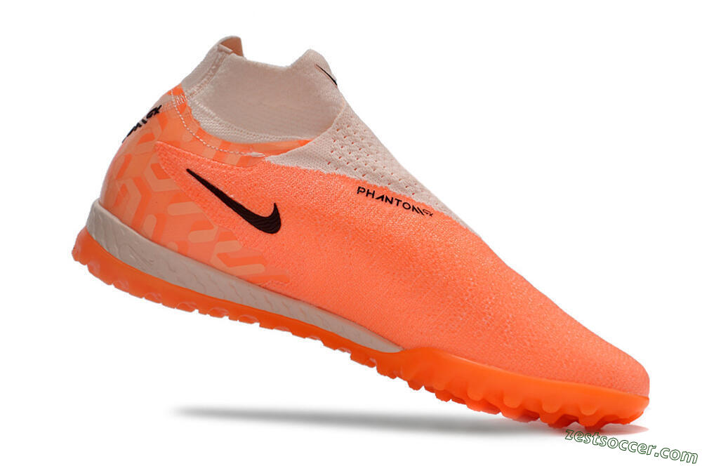 Nike Phantom GX Elite DF Link TF High-Tops Soccer Shoes - Orange/Pink/Black/Purple 4