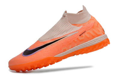 Nike Phantom GX Elite DF Link TF High-Tops Soccer Shoes - Orange/Pink/Black/Purple