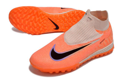 Nike Phantom GX Elite DF Link TF High-Tops Soccer Shoes - Orange/Pink/Black/Purple