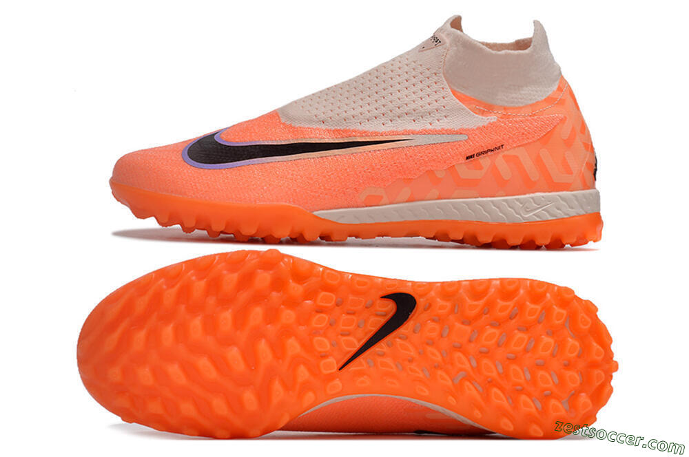 Nike Phantom GX Elite DF Link TF High-Tops Soccer Shoes - Orange/Pink/Black/Purple 1