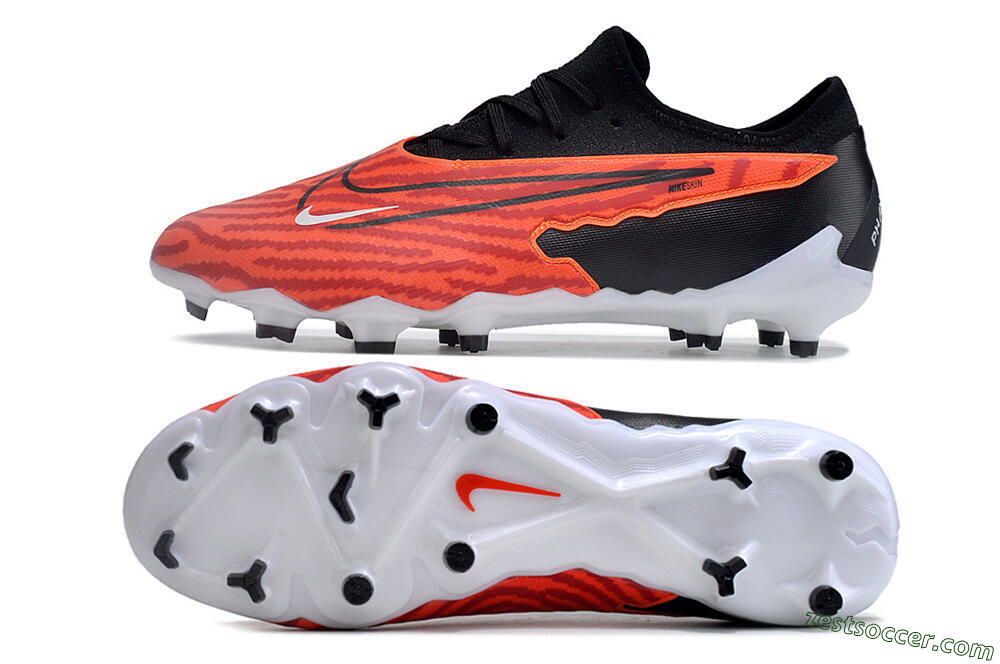 Nike Phantom GX Academy FG Low-Tops Soccer Cleats - Red/Black/White 1