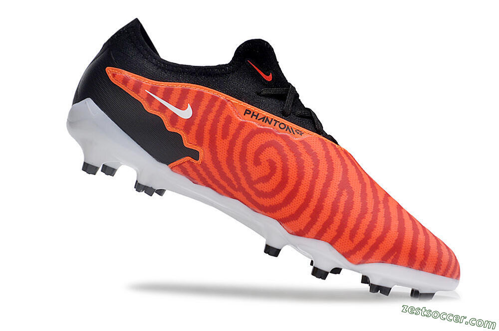 Nike Phantom GX Academy FG Low-Tops Soccer Cleats - Red/Black/White 4