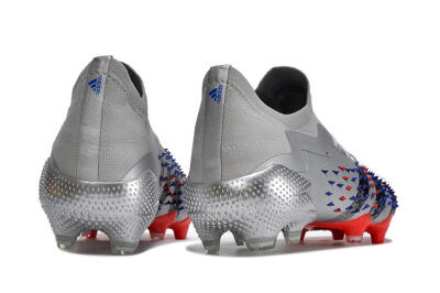 Adidas Predator Freak.1 FG Low-Tops Soccer Cleats - Silver/Blue/Red/Black