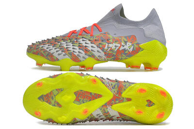 Adidas Predator Freak.1 FG Low-Tops Soccer Cleats - Grey/White/Orange/Green