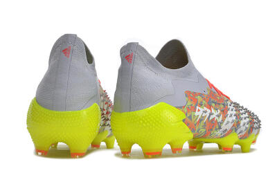 Adidas Predator Freak.1 FG Low-Tops Soccer Cleats - Grey/White/Orange/Green