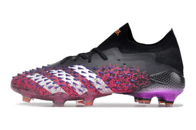 Adidas Predator Freak.1 FG Low-Tops Soccer Cleats - Black/Pink/Purple