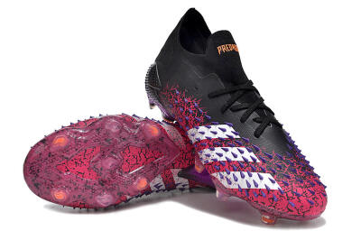 Adidas Predator Freak.1 FG Low-Tops Soccer Cleats - Black/Pink/Purple