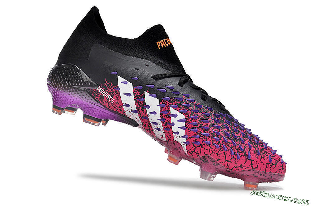 Adidas Predator Freak.1 FG Low-Tops Soccer Cleats - Black/Pink/Purple 4