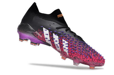 Adidas Predator Freak.1 FG Low-Tops Soccer Cleats - Black/Pink/Purple