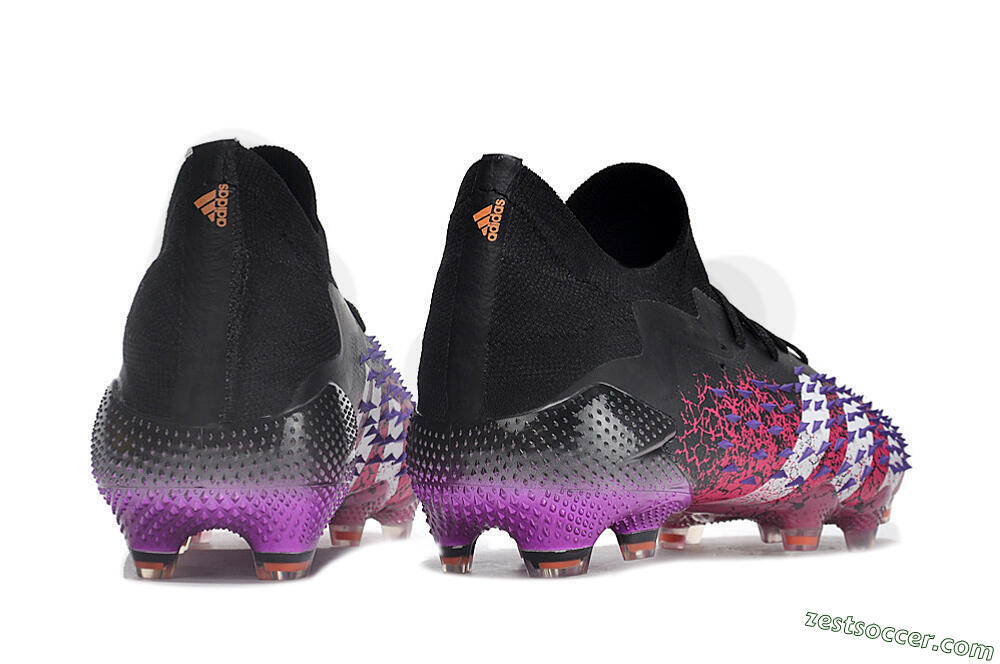 Adidas Predator Freak.1 FG Low-Tops Soccer Cleats - Black/Pink/Purple 6