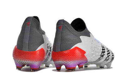 Adidas Predator Freak.1 FG Low-Tops Soccer Cleats - White/Black/Grey/Red
