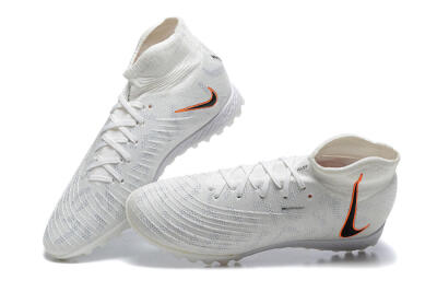 Nike Phantom GX DF Elite TF High-Tops Soccer Shoes - White/Black/Orange